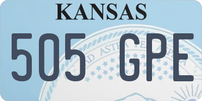 KS license plate 505GPE