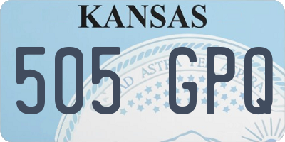 KS license plate 505GPQ