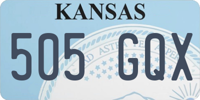 KS license plate 505GQX