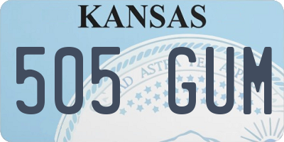 KS license plate 505GUM