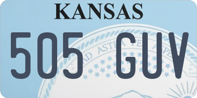 KS license plate 505GUV