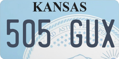 KS license plate 505GUX