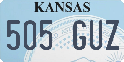 KS license plate 505GUZ