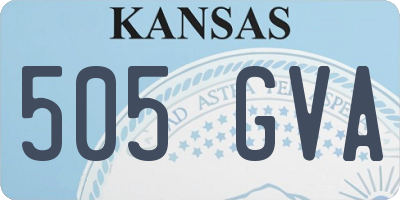 KS license plate 505GVA