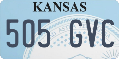 KS license plate 505GVC