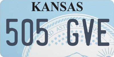 KS license plate 505GVE