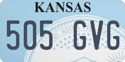 KS license plate 505GVG