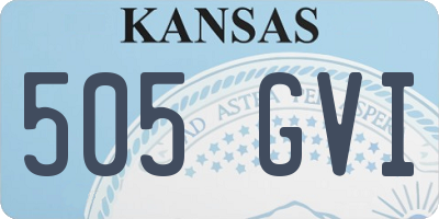 KS license plate 505GVI