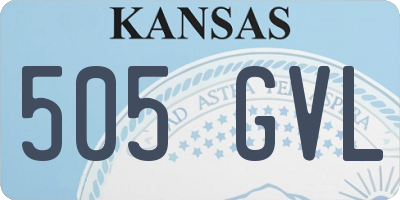 KS license plate 505GVL