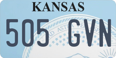KS license plate 505GVN