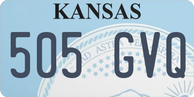 KS license plate 505GVQ
