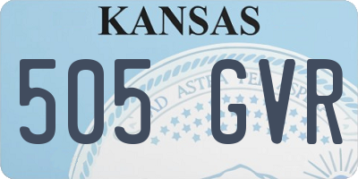 KS license plate 505GVR