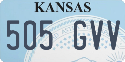 KS license plate 505GVV