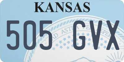 KS license plate 505GVX