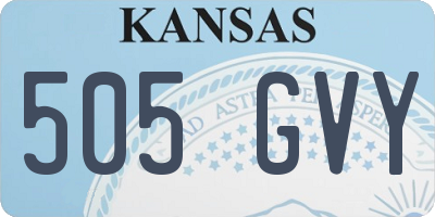 KS license plate 505GVY