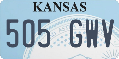 KS license plate 505GWV
