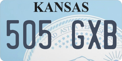 KS license plate 505GXB