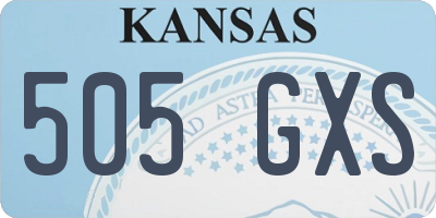 KS license plate 505GXS