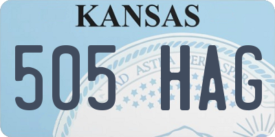 KS license plate 505HAG