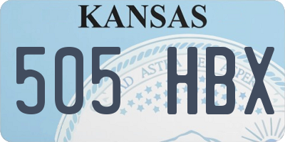 KS license plate 505HBX
