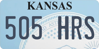 KS license plate 505HRS