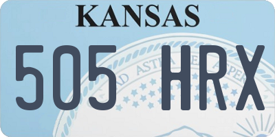 KS license plate 505HRX
