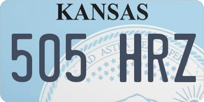 KS license plate 505HRZ