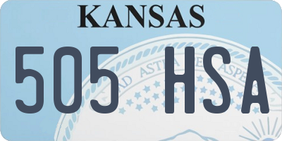 KS license plate 505HSA