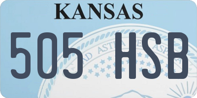KS license plate 505HSB