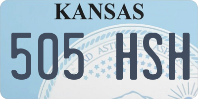 KS license plate 505HSH