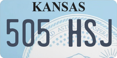 KS license plate 505HSJ