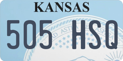 KS license plate 505HSQ