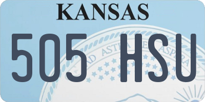 KS license plate 505HSU