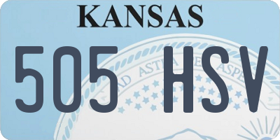 KS license plate 505HSV