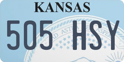 KS license plate 505HSY