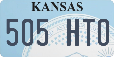 KS license plate 505HTO