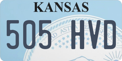 KS license plate 505HVD