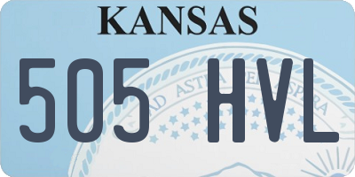 KS license plate 505HVL