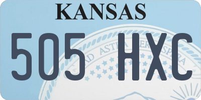 KS license plate 505HXC