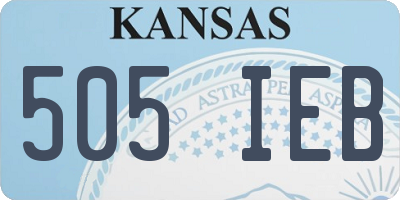 KS license plate 505IEB