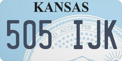 KS license plate 505IJK