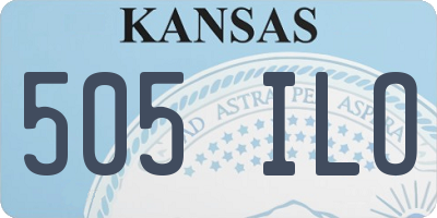 KS license plate 505ILO