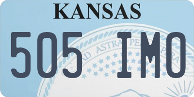 KS license plate 505IMO