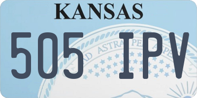KS license plate 505IPV