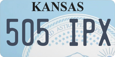 KS license plate 505IPX