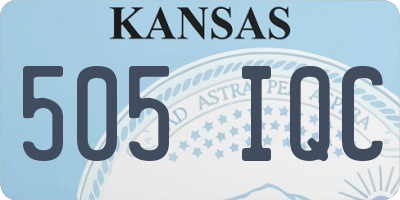 KS license plate 505IQC