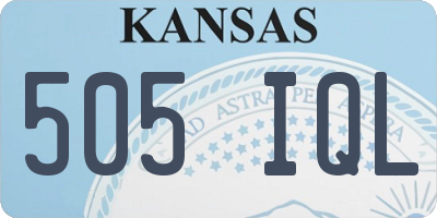 KS license plate 505IQL