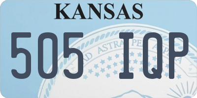KS license plate 505IQP