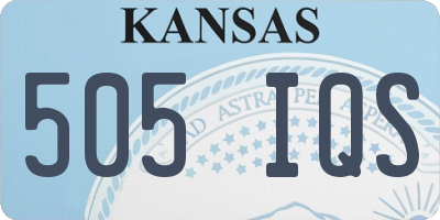 KS license plate 505IQS