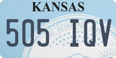 KS license plate 505IQV